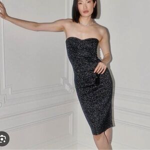 Abercrombie & Fitch Strapless Glitter Sweater Dress size XS